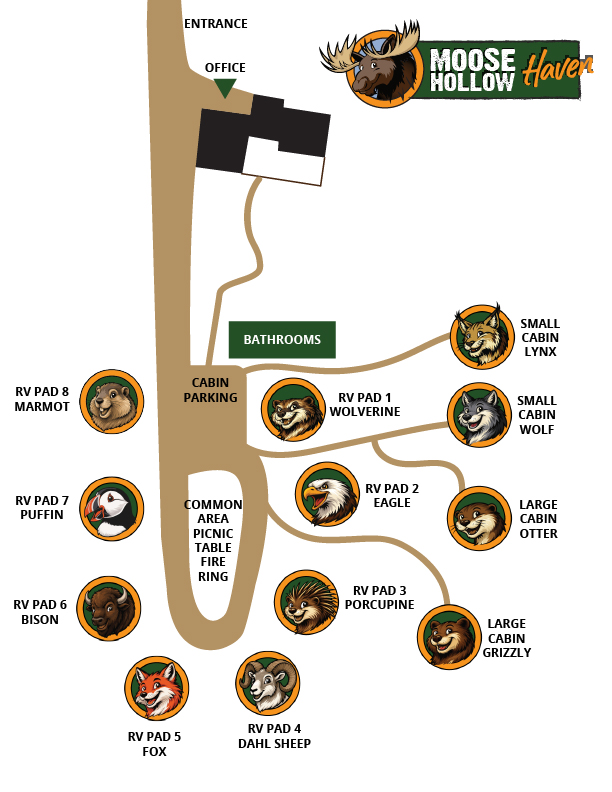 Moose Hollow Haven RV Park Layout Moose Hollow Haven RV Park Layout